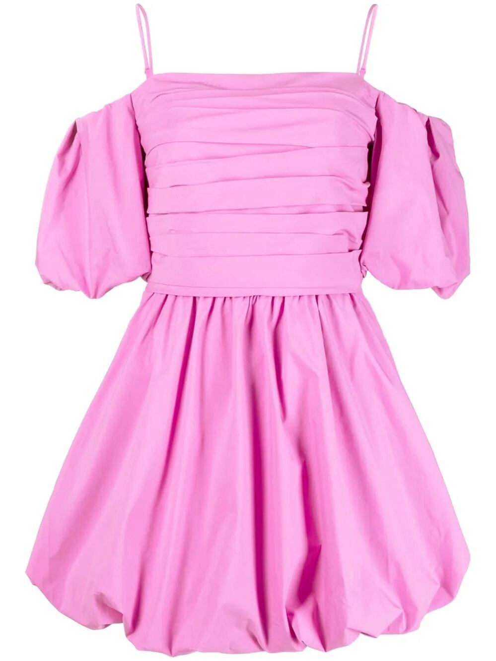 Jonathan Simkhai Sanam Puff Sleeve Off The Shoulder Mini Dress Pink NWT